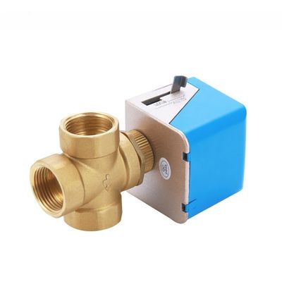 Déviateur d'eau électrique 3 voies de commande soupape de zone motorisée pour unité de bobine de ventilateur en laiton DN20
