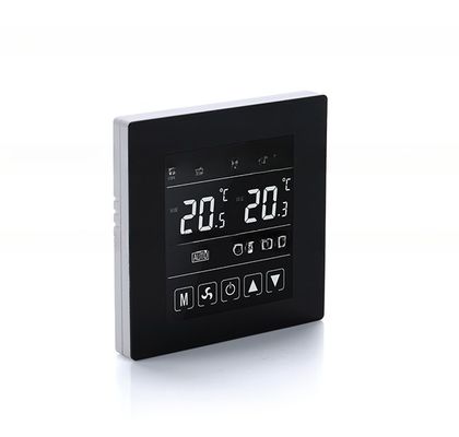 Thermostat tactile chaud de chambre LCD blanc avec écran numérique 5 1 1 programmable KNX compatible