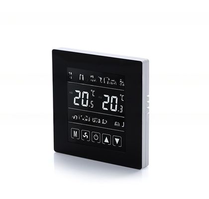 Thermostat tactile chaud de chambre LCD blanc avec écran numérique 5 1 1 programmable KNX compatible