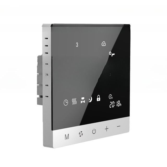 RS485 Modbus AI Écran tactile à voix Thermostat pour unité de bobine de ventilateur 86mm*86mm*10.5mm